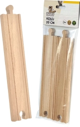BABU drvene ravne tračnice 20 cm, 2 kom
