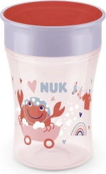NUK Magic Cup šalica s poklopcem 230 ml crvena