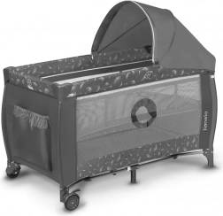 Putni krevetić za djecu Lionelo Sven Plus siva