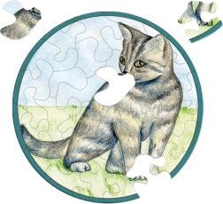 CURIOSI okrugle mini slagalice Picoli – mačka, 33 dijelova