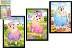 Šljokičasta mini sličica lama 10 × 16 cm