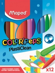 Trokutaste plastične pastele MAPED Color'Peps PlastiClean, 12 kom