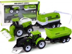 Set farmerskih vozila s traktorom, kombajnom i cisternom