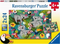 Puzzle RAVENSBURGER Koale i ljenjivci 2×24 dijelova