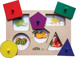 Just Jigsaws Drvene ploče puzzle Tvore i memorija 6 dijelova i 4 predloška