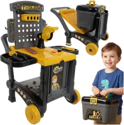 Dječja 3-u-1 radionica s kolicima i koferom, 59 dijelova