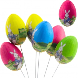 Uskršnja jaja na žici s zecom - set od 6 komada