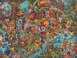 Puzzle HEYE 1500 dijelova – zabava s prijateljima, Tiurina (slagalica + plakat)