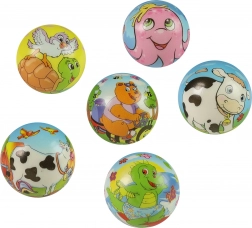 Pjenasta skakajuća loptica Životinje 6 cm