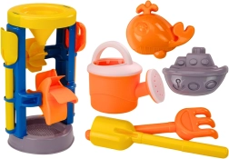 Veliki set za pijesak s mlincem, lopaticom, grabljama, zalijevačom i kalupima