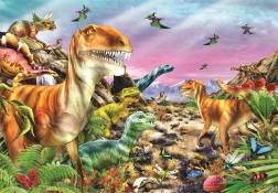 Puzzle Zemlja dinosaura 104 dijelova CLEMENTONI