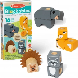 Drvene građevne kocke Šumski prijatelji 16 dijelova MELISSA & DOUG