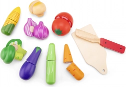 Drvena set za rezanje povrća s košaricom