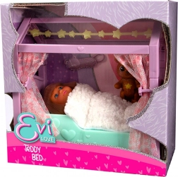 lutkica Evi Love s krevetićem i svjetlećim zvjezdicama