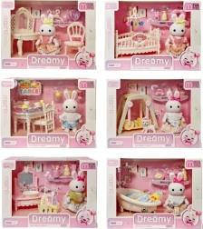 Bunnies with accessories – figurine playset