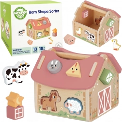 woopie green drveni farma sorter oblika i boja, 13 dijelova