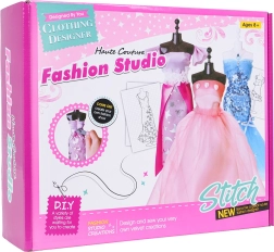 Kreativni set mala modna dizajnerica – šarene tkanine i dodaci