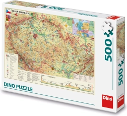 Dino puzzle Karta Češke Republike 500 dijelova