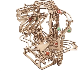 Drvena mehanička staza za kuglice UGEARS s lančanim pogonom – 3D puzzle