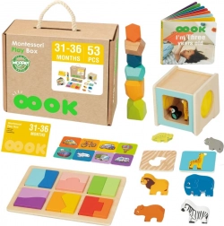 Montessori Play Box 7-u-1 drvena edukativna set za djecu 31–36 mjeseci FSC