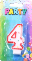 Rođendanska svijeća broj 4 crvena