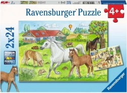 RAVENSBURGER Puzzle U štalama 2x24 dijelova