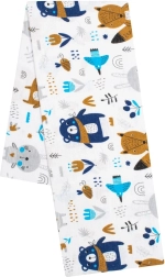 Flanelena pelena s printom New Baby šuma bijela