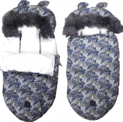 Zimska vreća za kolica i saonice s kapuljačom od umjetnog krzna 100 cm