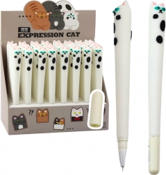 Gel olovka Bijela Mačka plava tinta