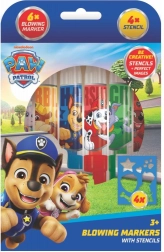 Puhajući flomasteri sa šablonama za dječake Paw Patrol, 6 kom