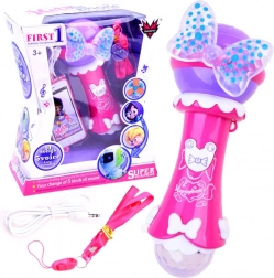 Dječji karaoke mikrofon s snimanjem i MP3 – Ružičasta