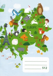 Školska bilježnica A5 s crtama 10 listova Europa