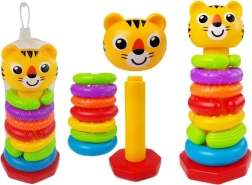 šarena slagalica piramida za bebe s tigrićem
