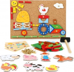 Zakucavanje Na farmi – kreativna pluta mozaik za djecu