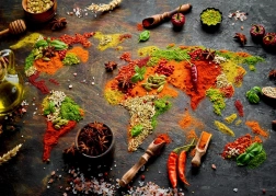 Puzzle Karta svijeta od začina 1000 dijelova