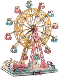 Drvene 3D puzzle Ruski kotač pastelni