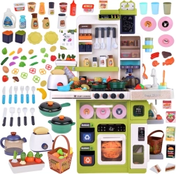 Velika interaktivna dječja kuhinjica sa svjetlima, zvukovima, parom i tekućom vodom, set od 101 dijela