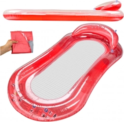 Nafukovni madrac s naslonom i mrežicom za vodu crveni Bestway