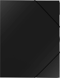 Mapa s gumicom A4 od polipropilena, crna