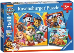 Ravensburger puzzle Psići u ophodnji 3x49 dijelova