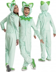 Dječji kostim POKEMON Sprigatito kigurumi 127–136 cm (7–8 godina)