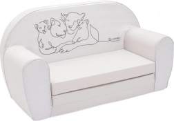 Dječja rasklopiva sofa New Baby Lion Family, svijetlosiva