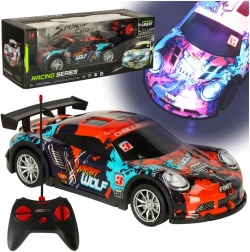 Sportski auto na daljinsko upravljanje plavo-crvene boje
