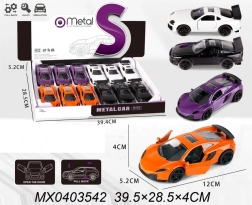 Metalni autić 1:32 s otvarajućim vratima i pull-back funkcijom