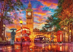 Puzzle Zalazak sunca nad Parlamentarnim trgom London 1000 komada
