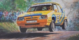 Model auta Škoda Favorit Rallye 96 u mjerilu 1:72