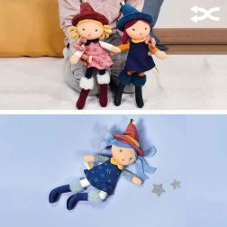 doudou jolijou platnena lutka vještica 24 cm