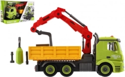 rastavljivi građevinski kamion s dizalicom, 31 cm, zamašnjak, svjetlo i zvuk