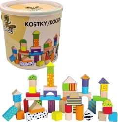 Babu drvene kocke 50 kom u kanti