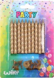 Svijeće i držači u zlatnoj boji